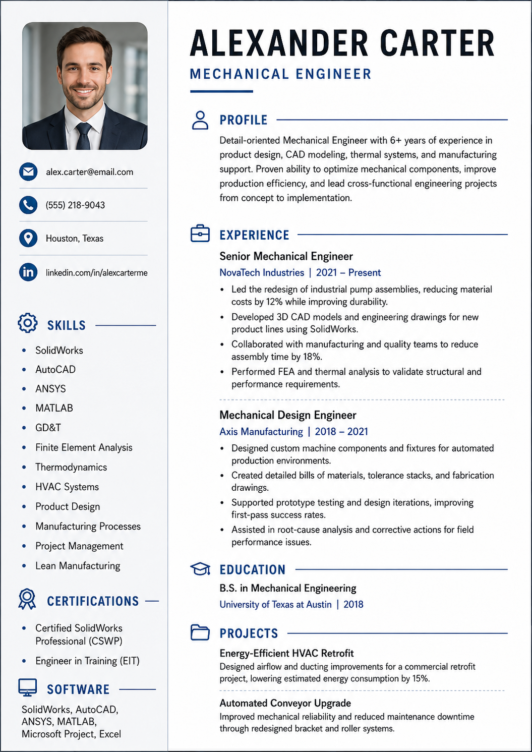 Mechanical Engineer CV